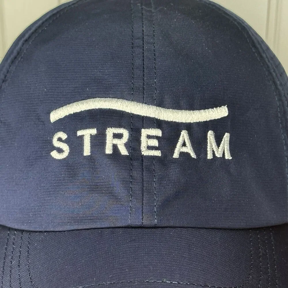 Nike Golf STREAM Dri-FIT Swoosh Perforated Hat OSFM Navy Blue White Heritage86